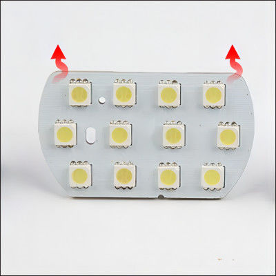 12 উচ্চ আলোর LEDs সঙ্গে PCB বোর্ড ফ্যাব্রিকেশন গাড়ী পড়ার জন্য Ligt সমর্থন প্লাগ এবং চার্জিং